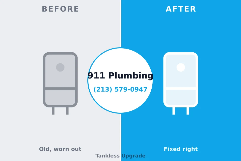 Before and after: plumbing repair Northwest Harborcreek, PA